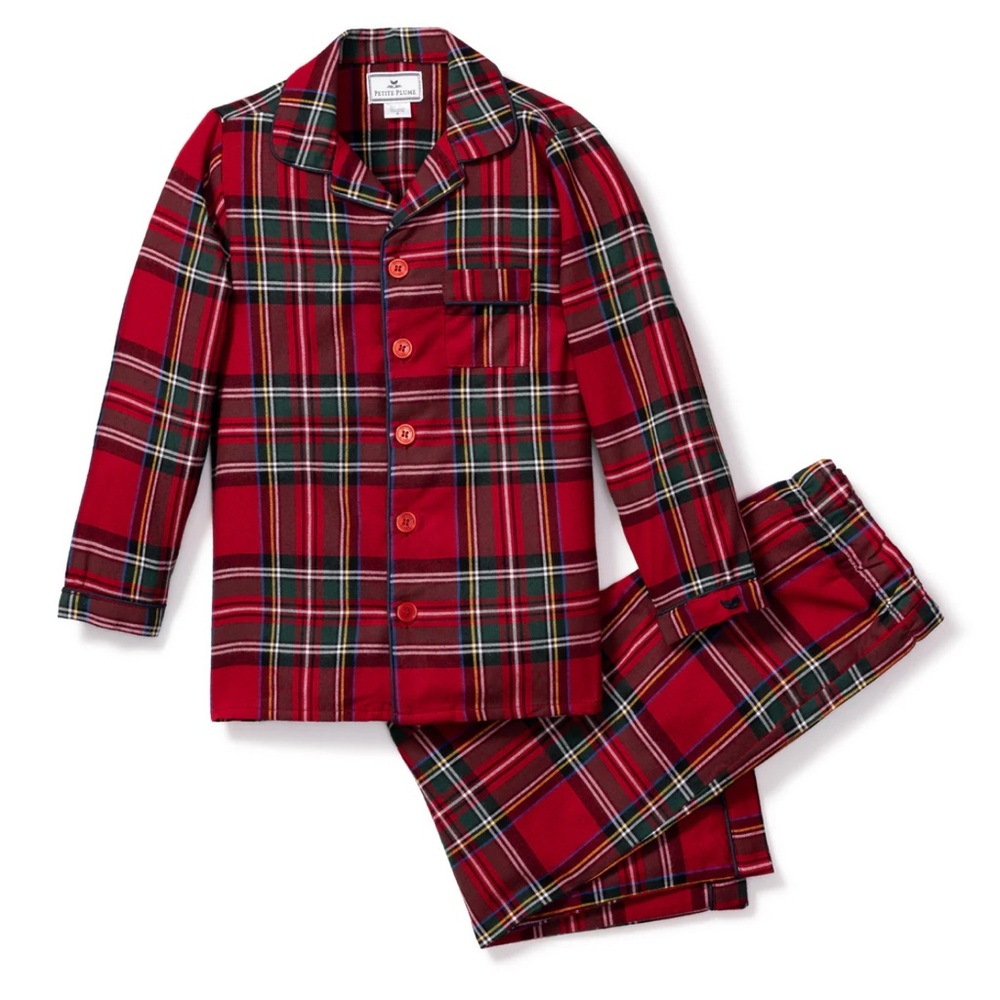Petite Plume red tartan pajama set